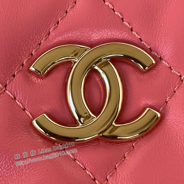Chanel專櫃新款22A高級手工坊AS3332雙肩包 香奈兒油蠟皮女士雙肩背包 djc4509
